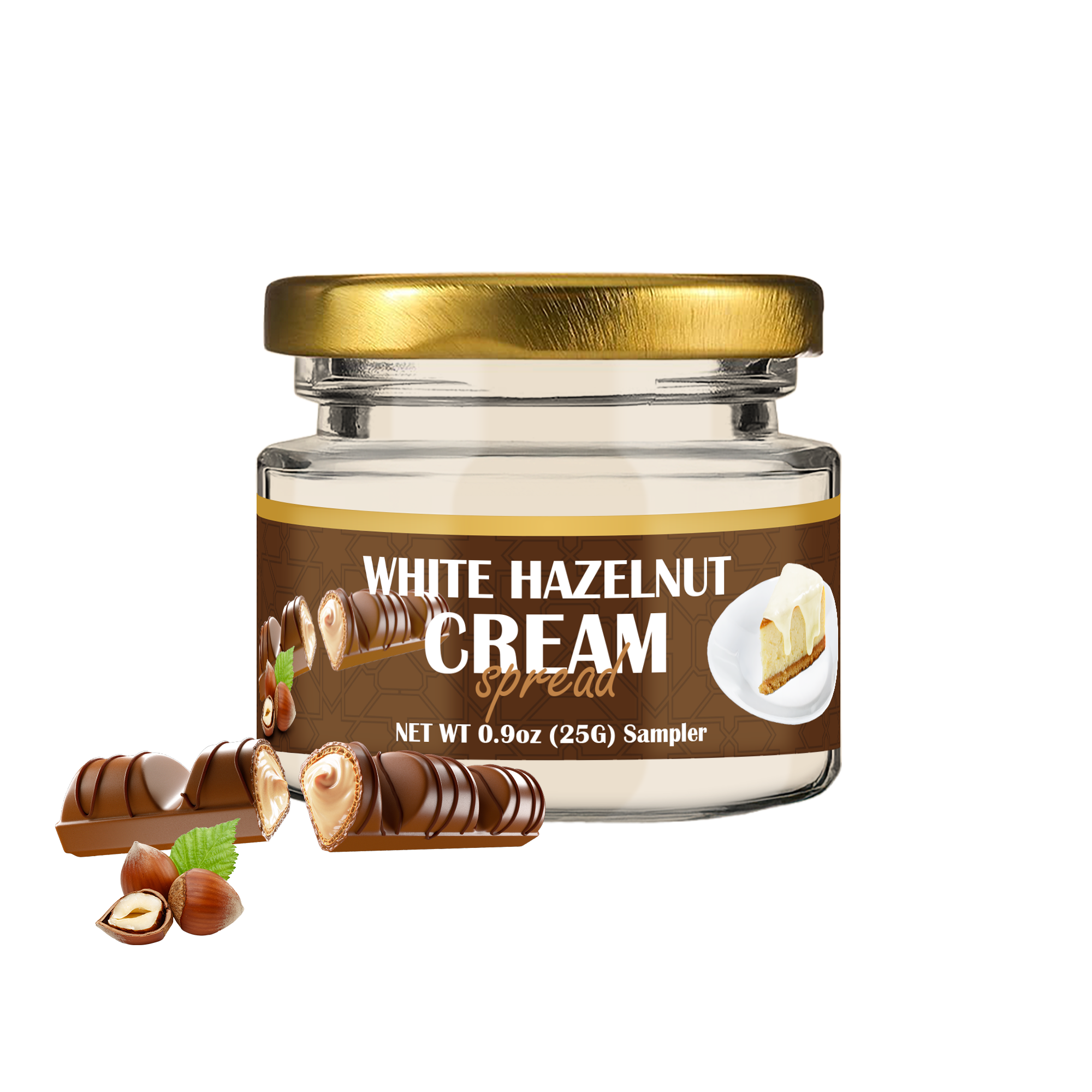 White Hazelnut Spread Sampler Net Wt 25g – Lovetta