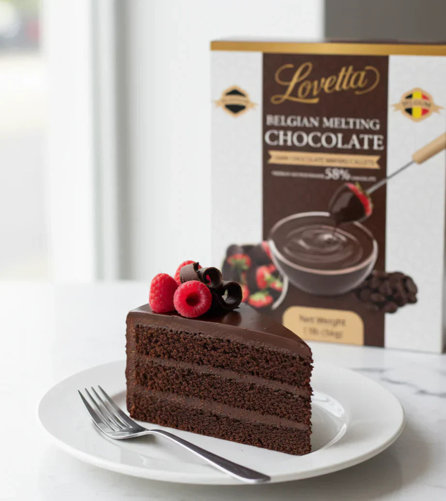 Belgian Dark Chocolate Ganache Cake