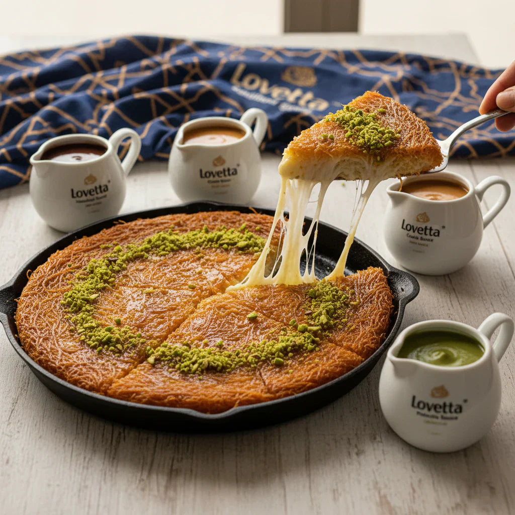 Classic Cheese Knafeh with Sauce Variations