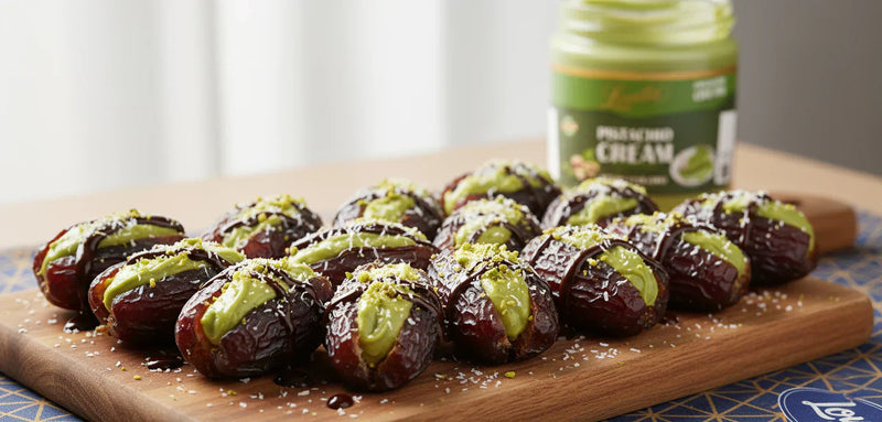 Pistachio Cream Stuffed Dates