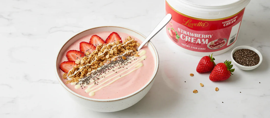 Strawberry Cream Smoothie Bowl