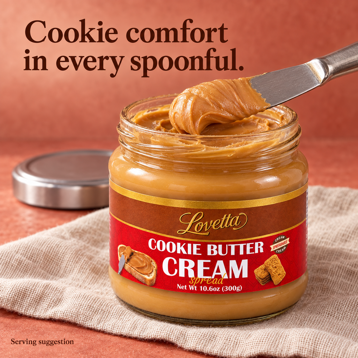 Cookie Butter Cream 10.6oz (300g) Jar