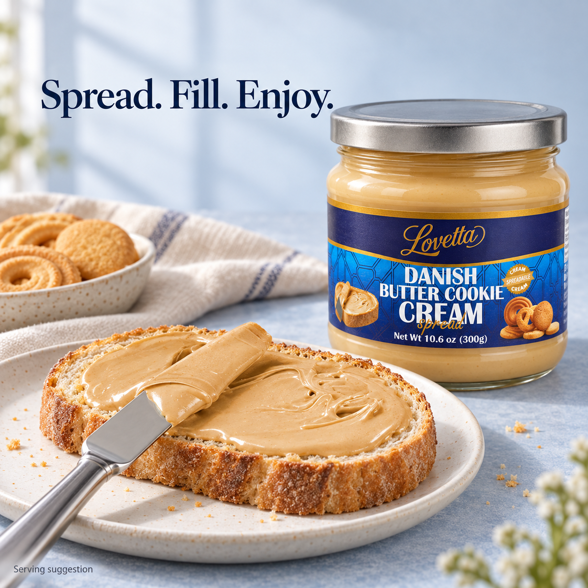 Danish Butter Cookie Cream 10.6oz (300g) Jar