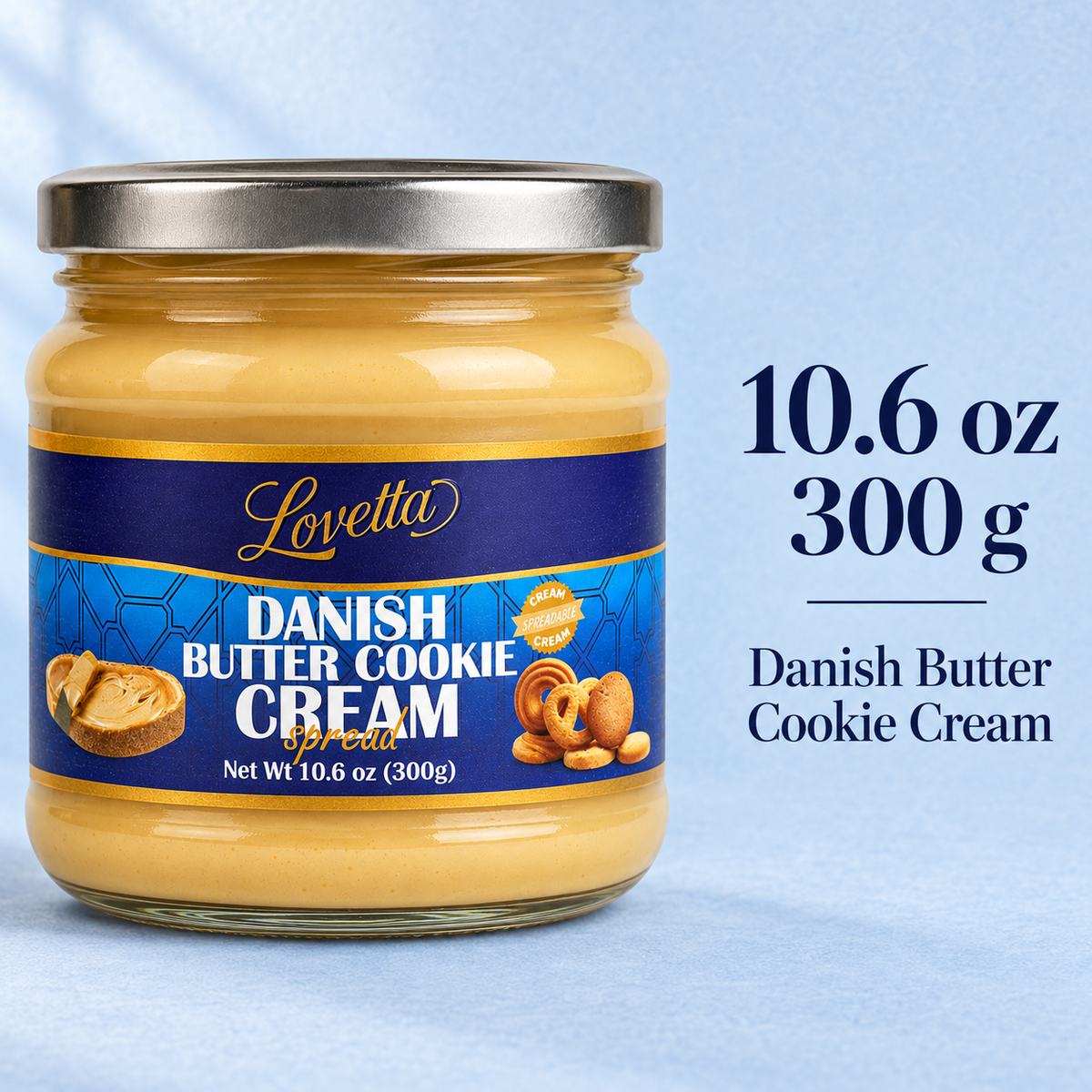 Danish Butter Cookie Cream 10.6oz (300g) Jar