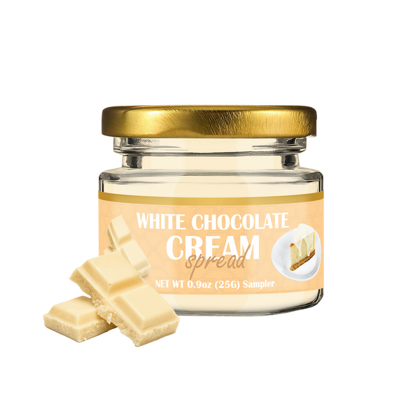 White Chocolate Spread Sampler Net Wt 25g – Lovetta