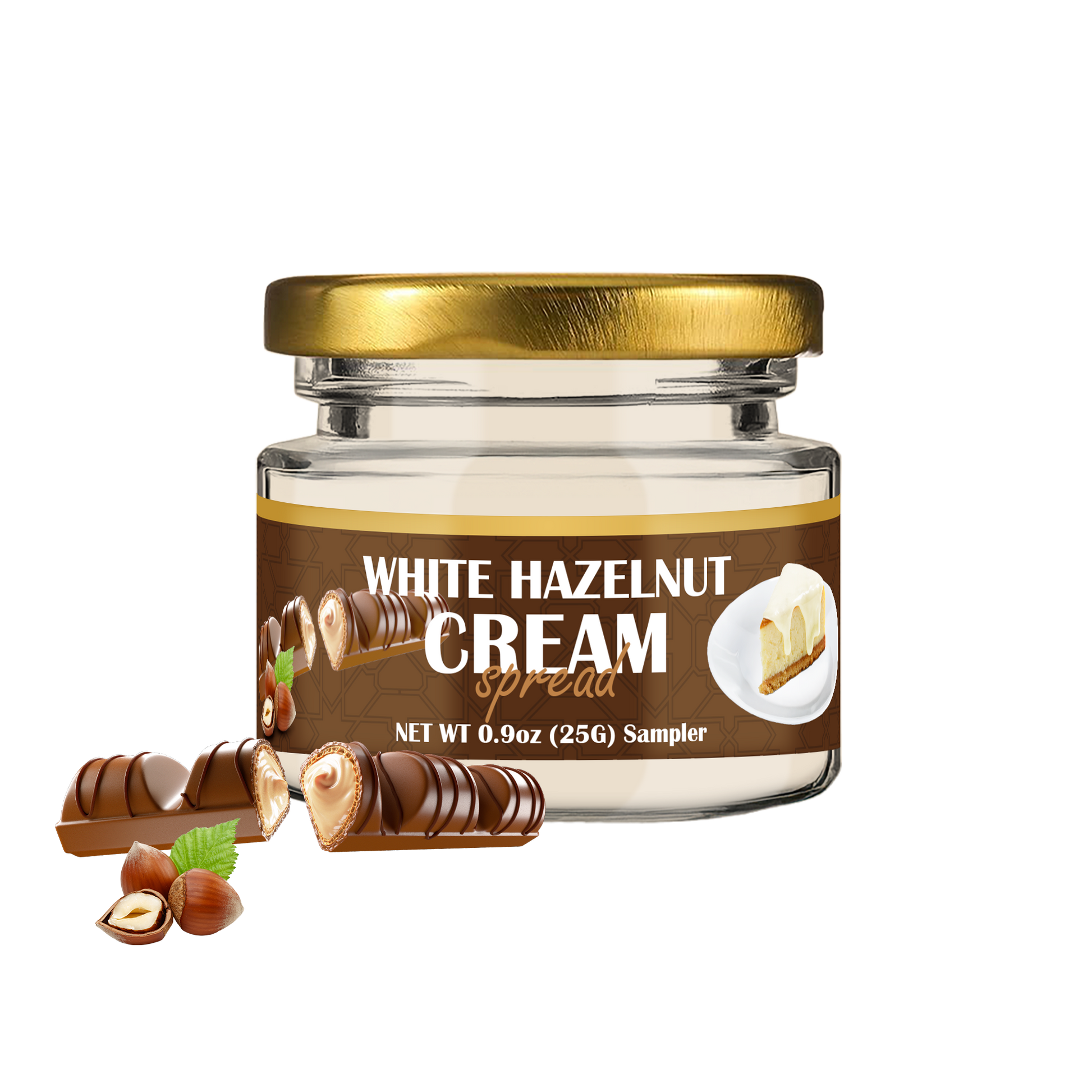 White Hazelnut Spread Sampler Net Wt 25g