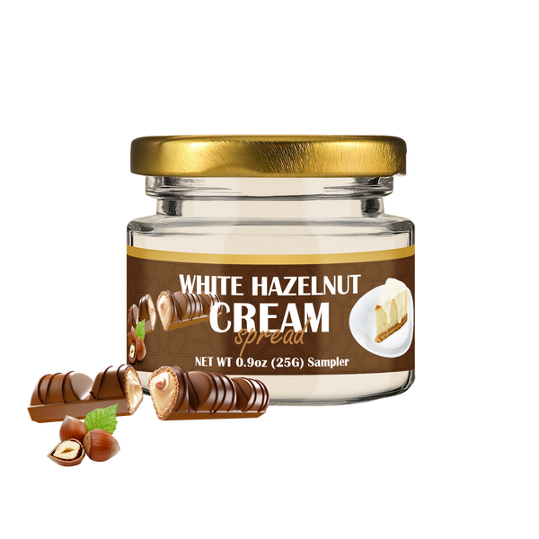 White Hazelnut Spread Sampler Net Wt 25g – Lovetta