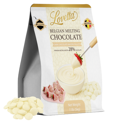 Belgian White Chocolate Callets (28%) – 11lb