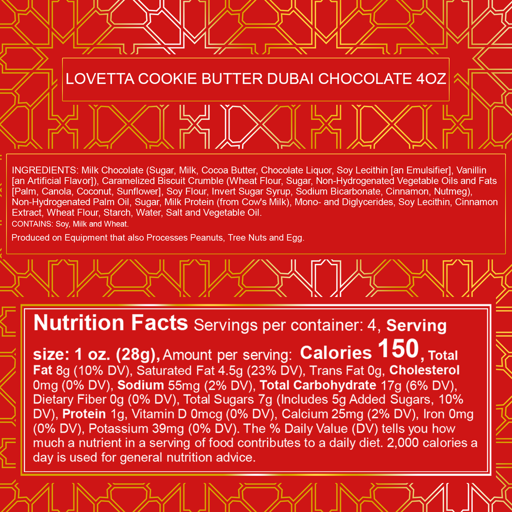 Dubai Cookie Butter Knafeh Chocolate – 4oz