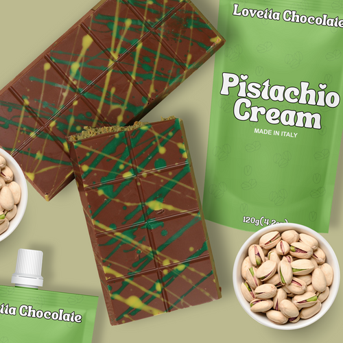 Pistagekräm 120 g (4,23 oz) – Italienskt pistagesmör, pistagepasta och -pålägg, Crema de Pistacho Dubai – Premium pistagekräm för Dubai-choklad, bakverk och desserter 