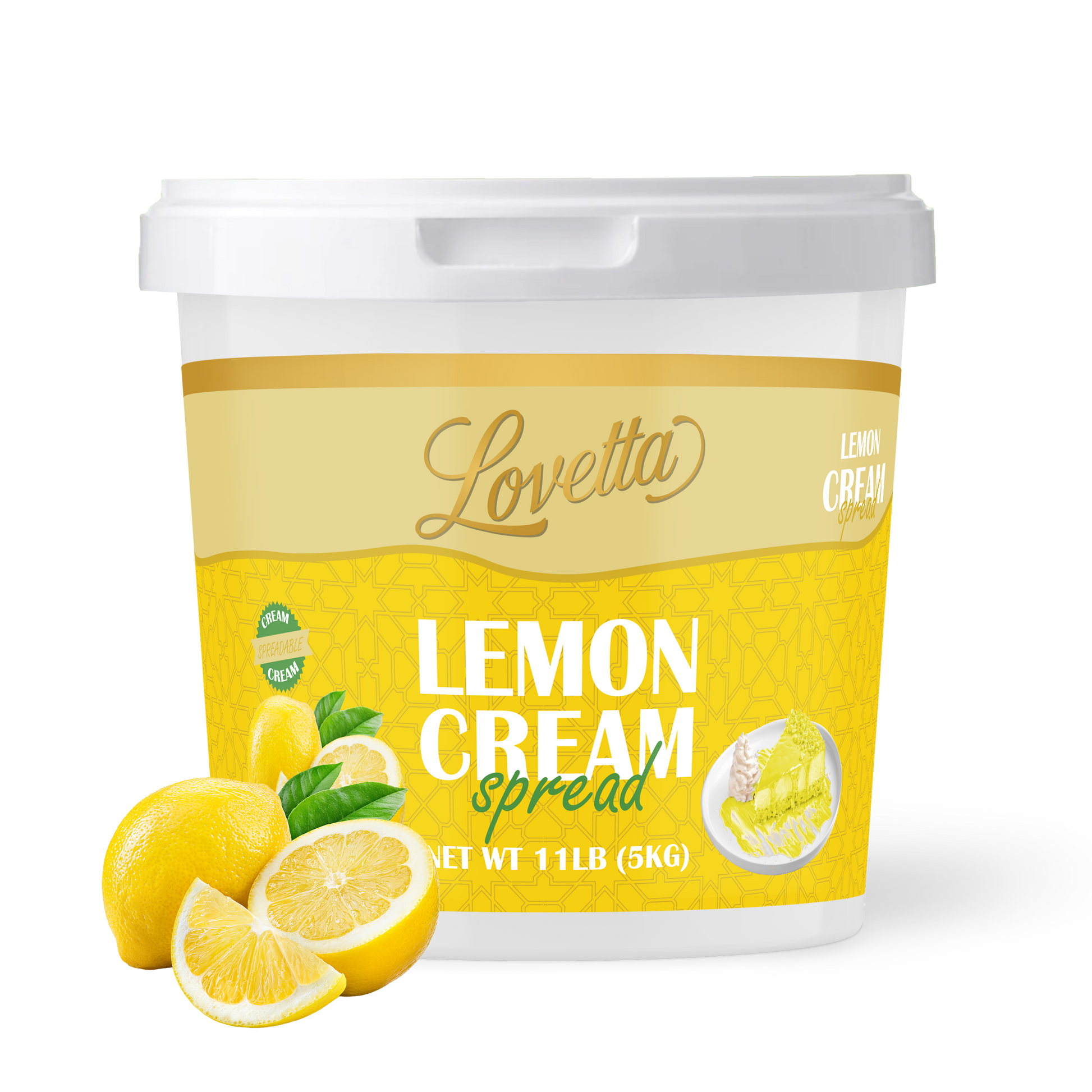 Container of Lovetta Lemon Cream Spread with Lemons