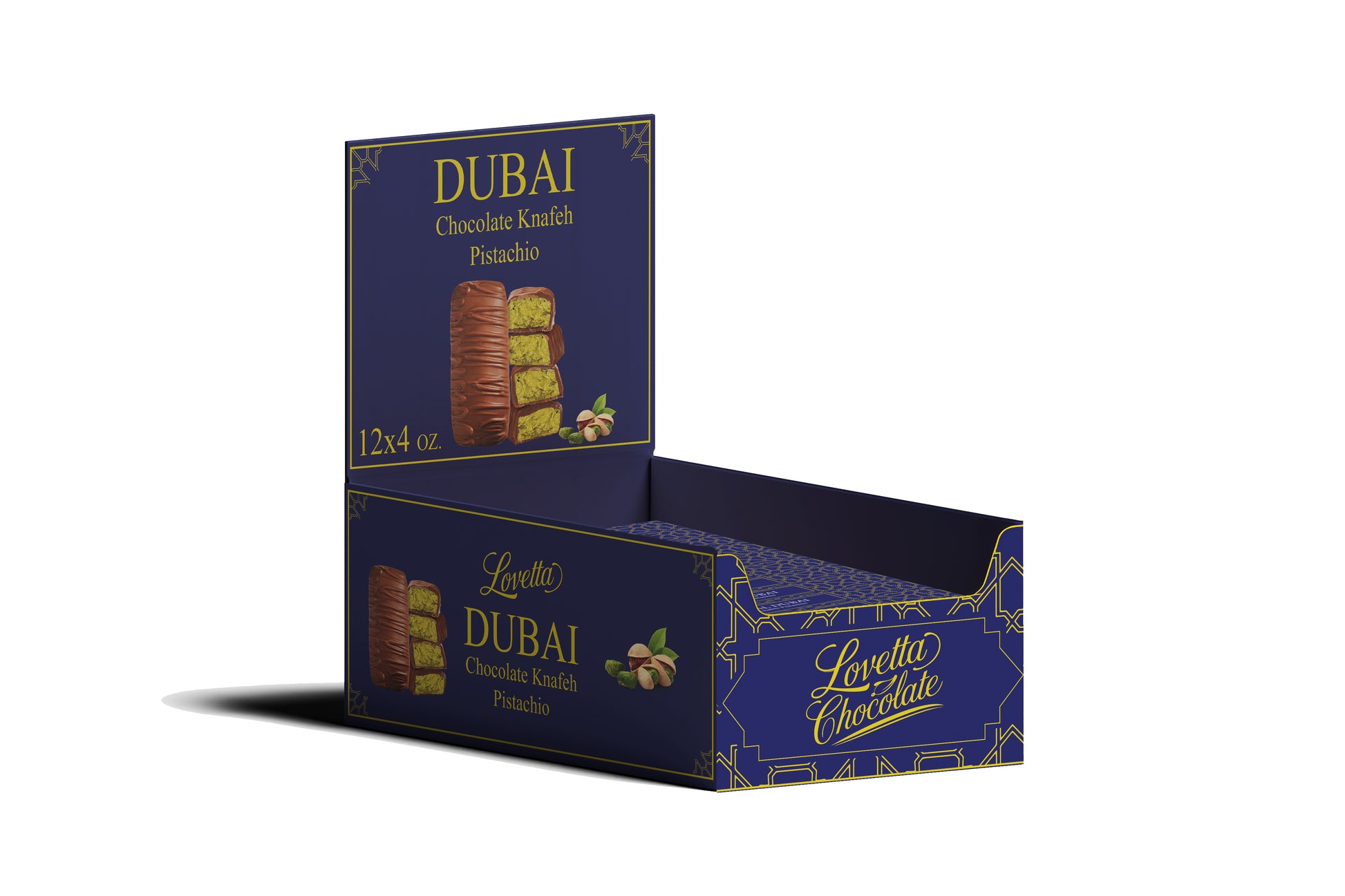 Dubai Pistachio Knafeh Chocolate – Case of 12 (4oz)