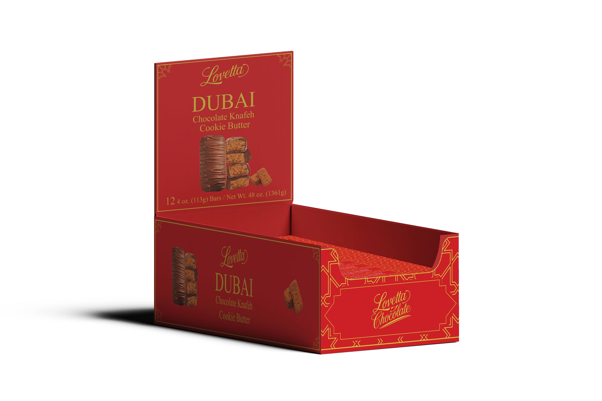 Dubai Cookie Butter Knafeh Chocolate – Case of 12 (4oz)