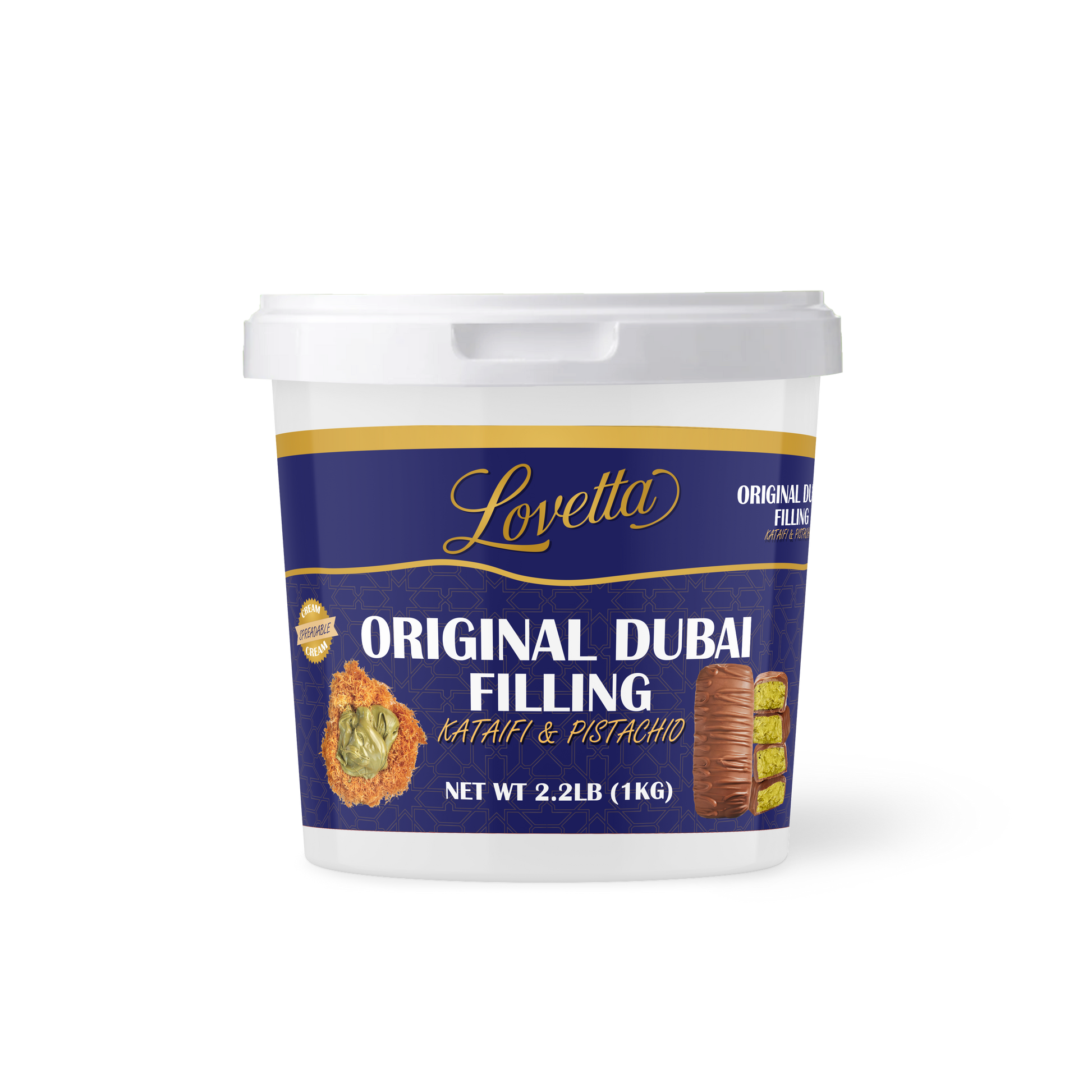 Dubai Filling Pistachio & Kataifi Cream 2.2lbs (1 kg)