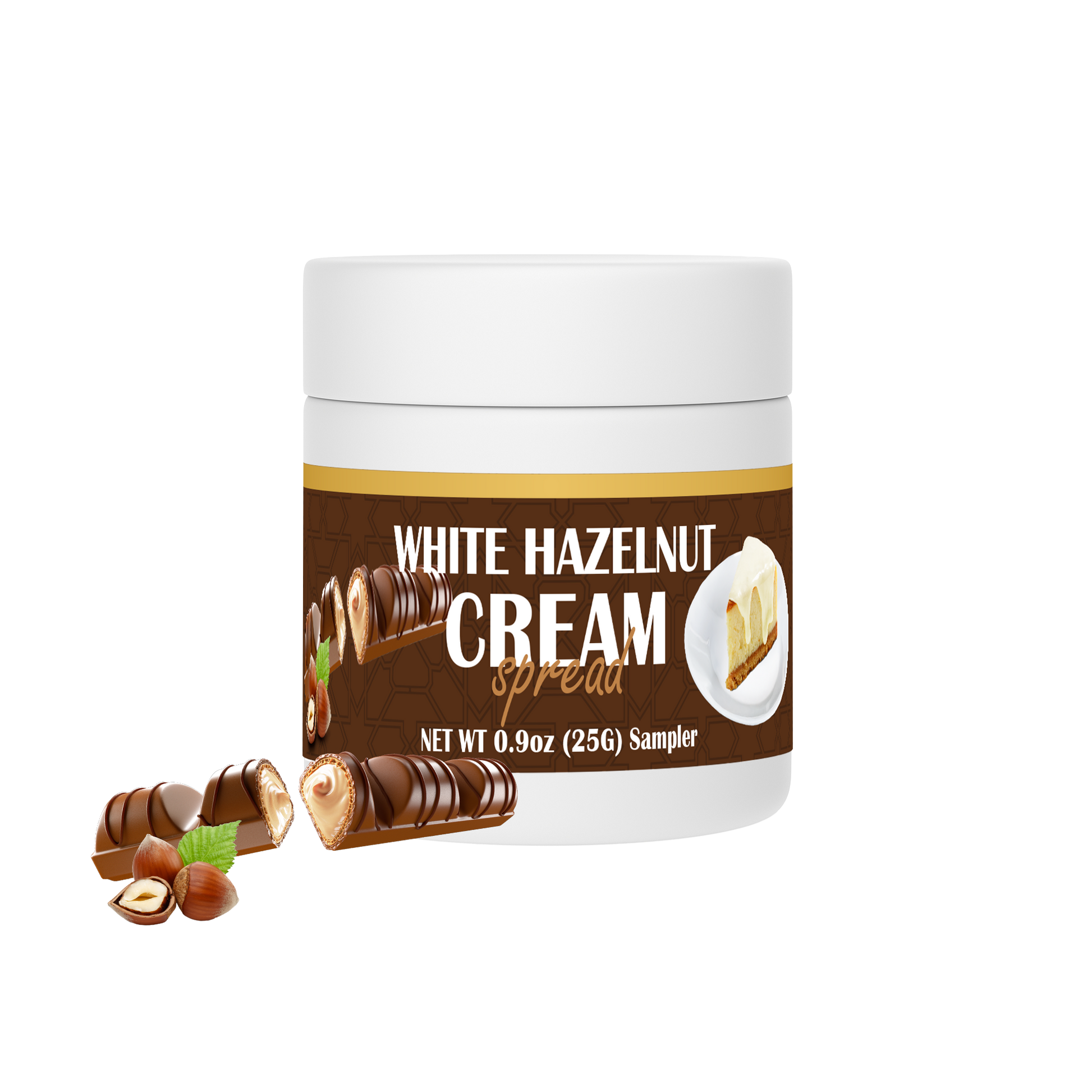 White Hazelnut Spread Sampler Net Wt 50g