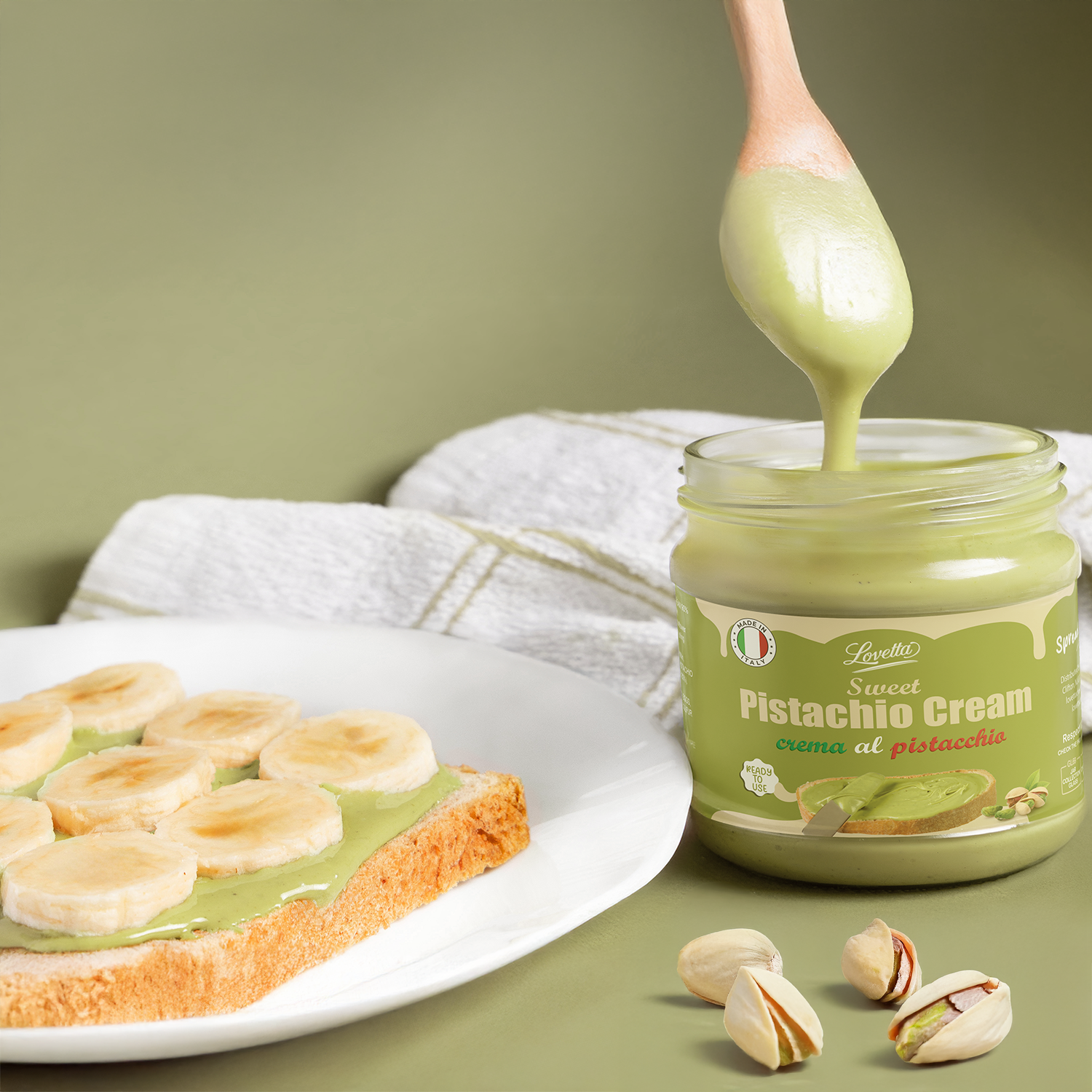 Lovetta Pistachio Cream spread for food